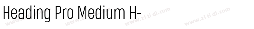 Heading Pro Medium H字体转换